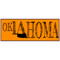 Oklahoma State Sticker – vinyl decal printed in the USA