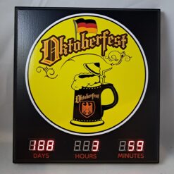 Oktoberfest German Flag Circle Laptop Sticker shown on a laptop lid