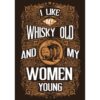 Old Whiskey Young Women Sticker – vinyl decal printed in the USA