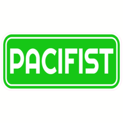 Pacifist Peace Sticker – vinyl decal printed in the USA