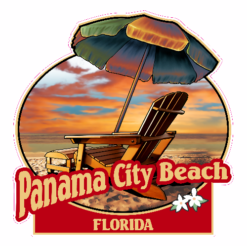 Panama City Beach Florida Beach Sticker – vinyl decal printed in the USA