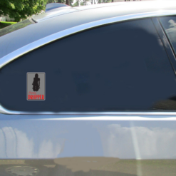 Panty Dropper Car Sticker shown on a vehicle rear window