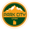 Park City Utah Mountains Circle Sticker – vinyl decal printed in the USA