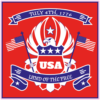 Patriotic Land Of The Free Eagle Sticker – vinyl decal printed in the USA