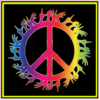 Peace Love Hand Sticker – vinyl decal printed in the USA
