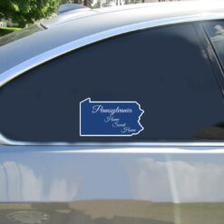 Pennsylvania Home Sweet Home Car Sticker shown on a vehicle rear window