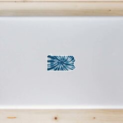 Pennsylvania Tie Dye State Laptop Sticker shown on a laptop lid