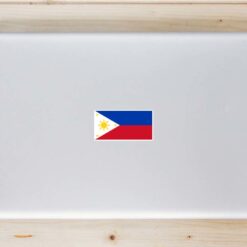 Philippines Flag Laptop Sticker shown on a laptop lid