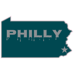 Philly Pennsylvania State Sticker – vinyl decal printed in the USA