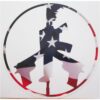 Piece Gun American Flag Sticker – vinyl decal printed in the USA