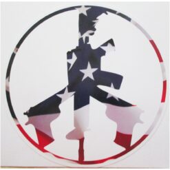 Piece Gun American Flag Sticker – vinyl decal printed in the USA