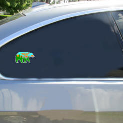 Pigeon Forge TN Bear Car Sticker shown on a vehicle rear window