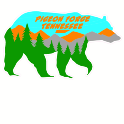 Pigeon Forge TN Bear Sticker – vinyl decal printed in the USA