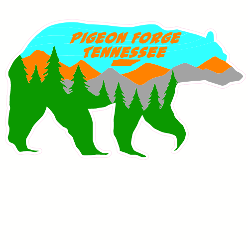 Pigeon Forge TN Bear Sticker – vinyl decal printed in the USA