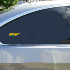 Pigeon Forge Tennessee State Shaped Car Sticker shown on a vehicle rear window