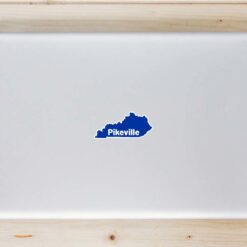 Pikeville Kentucky Laptop Sticker shown on a laptop lid