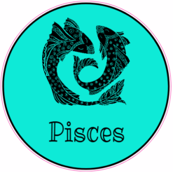 Pisces Fish Sticker – vinyl decal printed in the USA