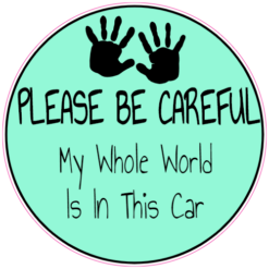 Please Be Careful Kids Sticker – vinyl decal printed in the USA