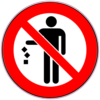 Please Don't Litter Sign Sticker – vinyl decal printed in the USA