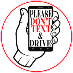 Please Don't Text And Drive Phone Sticker – vinyl decal printed in the USA