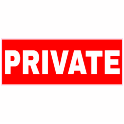 Private Sticker – vinyl decal printed in the USA