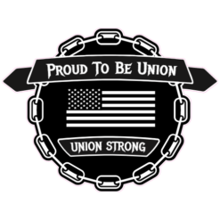Proud To Be Union Chain Sticker – vinyl decal printed in the USA