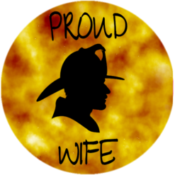 Proud Wife Fire Fighter Sticker – vinyl decal printed in the USA