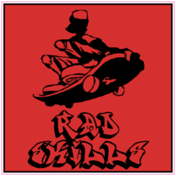 Rad Skills Skateboarder Sticker – vinyl decal printed in the USA