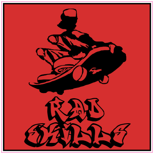Rad Skills Skateboarder Sticker – vinyl decal printed in the USA
