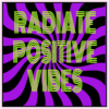 Radiate Positive Vibes Sticker – vinyl decal printed in the USA