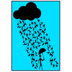 Raining Cats And Dogs Sticker – vinyl decal printed in the USA