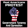 Real Americans Protest Sticker – vinyl decal printed in the USA