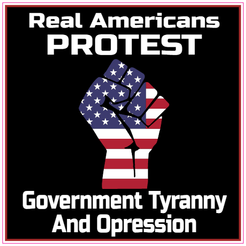 Real Americans Protest Sticker – vinyl decal printed in the USA
