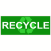 Recycle Green Sticker – vinyl decal printed in the USA