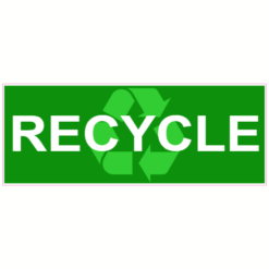 Recycle Green Sticker – vinyl decal printed in the USA