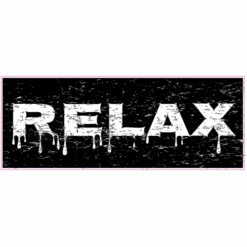 Relax Distressed Bumper Sticker – vinyl decal printed in the USA