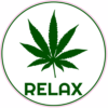 Relax Weed Circle Sticker – vinyl decal printed in the USA