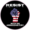 Resist With An American Fist Sticker – vinyl decal printed in the USA