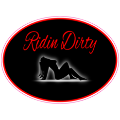 Ridin Dirty Sticker – vinyl decal printed in the USA