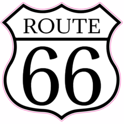 Route 66 Road Sign Sticker – vinyl decal printed in the USA
