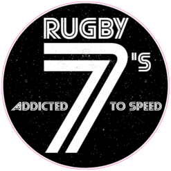 Rugby 7s Addicted To Speed Circle Sticker – vinyl decal printed in the USA