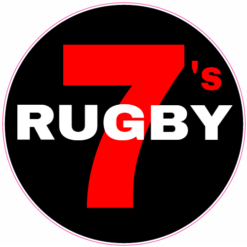 Rugby Sevens Black Circle Sticker – vinyl decal printed in the USA