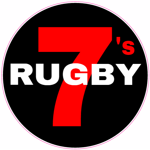 Rugby Sevens Black Circle Sticker – vinyl decal printed in the USA
