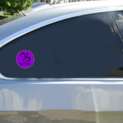 Sagittarius Car Sticker shown on a vehicle rear window