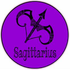 Sagittarius Sticker – vinyl decal printed in the USA