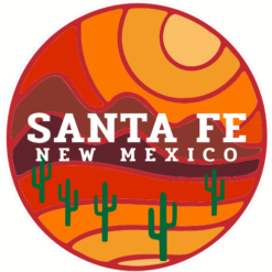 Santa Fe New Mexico Desert To Mountains Sticker – vinyl decal printed in the USA