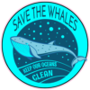 Save The Whales Sticker – vinyl decal printed in the USA