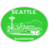 Seattle Washington Oval Sticker – vinyl decal printed in the USA