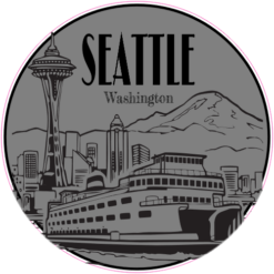Seattle Washington Sticker – vinyl decal printed in the USA
