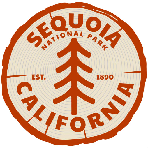 Sequoia National Park California Tree Sticker – vinyl decal printed in the USA